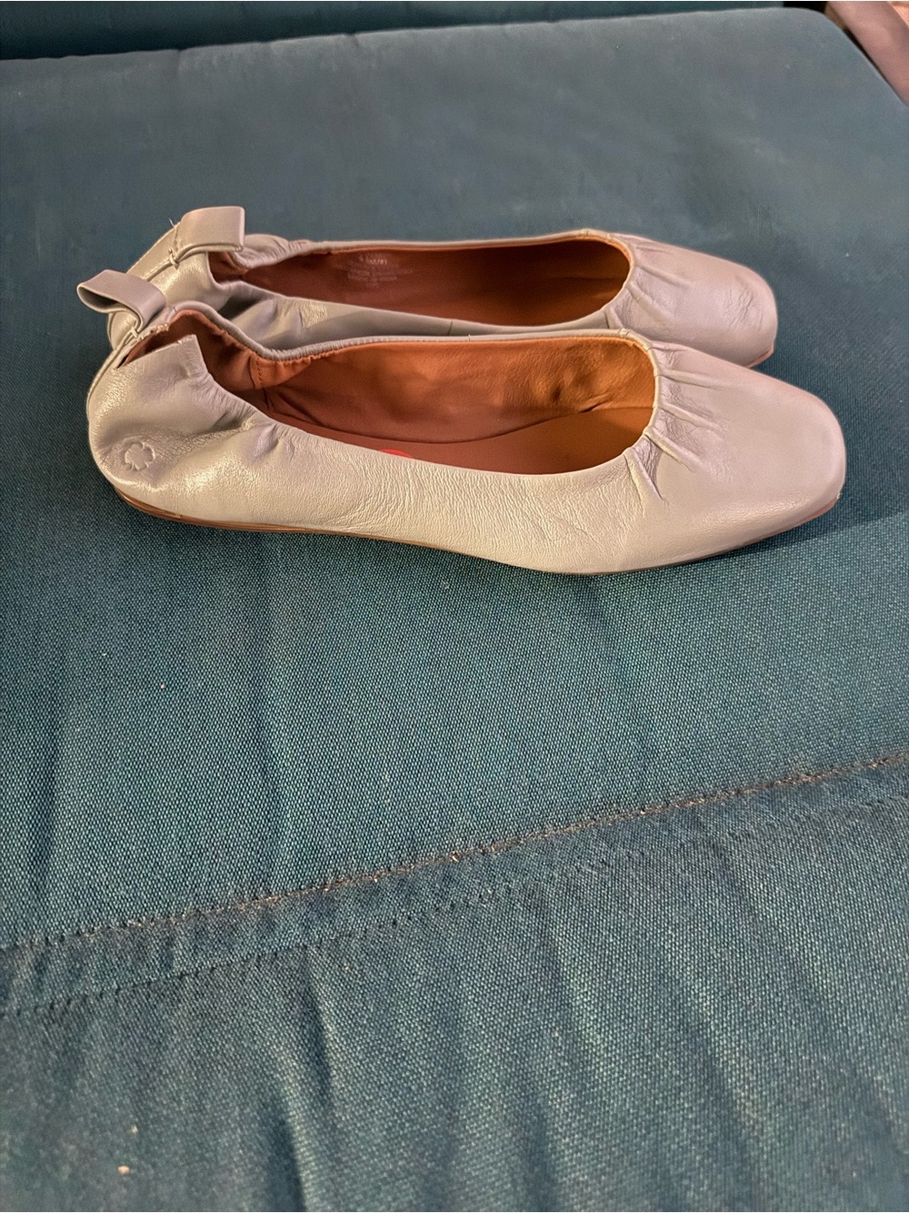 Lucky Brand Emmie Leather Scrunch Ballet Flats,